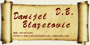 Danijel Blažetović vizit kartica